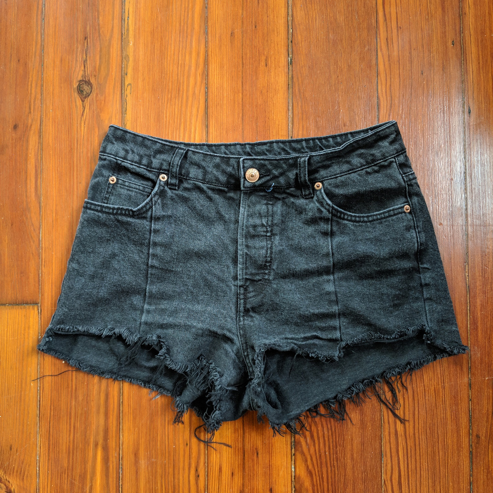 Black Denim Shorts
